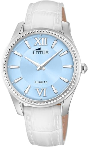 LOTUS Montre Femme Analogique Cuir - Mouvement Quartz - Verre Minéral Haute résistance - Étanche 5 ATM - Élégante, Classique et Vintage 18899/B - Trendy