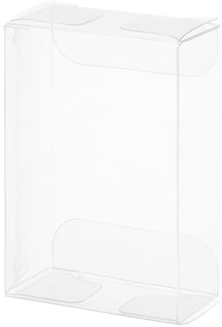 QUARKZMAN 20 Stück Geschenkbox Durchsichtig, Kunststoff Transparente Geschenkbox, 20 x 40 x 60 mm Geschenkboxen Plastik Klare mit Schutzfolie für Süßigkeiten, Hochzeit, Partyverpackung