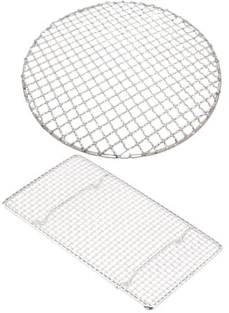 PHENOFICE 2pcs Home Barbecue Net Bbq Grill Mesh Heat Resistant Bbq Supply Replacement Grill Burner Camping Accessories