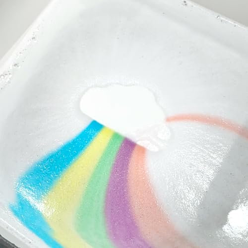 French Tendance - Bombe de Bain Moussant - Nuage Effet Arc en Ciel - Relaxant - Aromatherapie - Cadeau Femme et Enfant - Senteur Coco - 50 gr