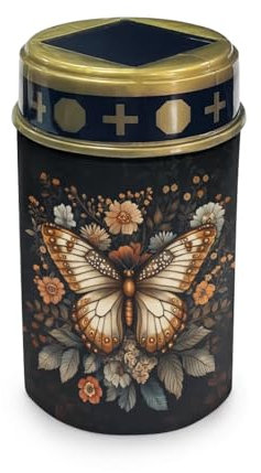 HUGS IDEA Lanternes solaires en forme de papillon pour tombe - Lanternes élégantes en ABS sur le thème des anges - Lampes commémoratives étanches à énergie solaire pour cimetière, jardins et