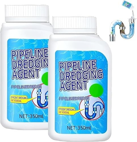 Delighteal, potente agente di dragaggio per tubi di cucina e WC, agente di dragaggio per tubazioni di tubazioni, detergente per lavandini e scarichi, polvere detergente per scarichi, schiuma rapida (2