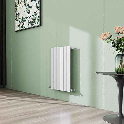 Simple Bathroom 600×408mm Matte White Panel Designer Radiator Horizontal Single Flat Panel Radiators
