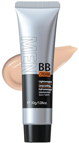 BB Cream Männer, Hydratisierend Foundation Farbkorrektor für Makelloses Makeup, Feuchtigkeitsspendend Full Coverage Concealer, Wasserfest & Langlebig Tinted Moisturiser für Natürlichen Hautton Man