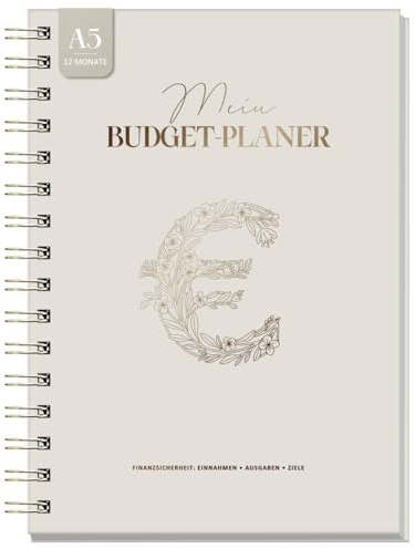 12 Monate Budget Planner Deutsch - Undatierter Haushaltsbuch 2026 mit 60 Wochen Einnahmen-Ausgaben Tracker, Achtsamkeit, Reflexion - Finanzplaner - Budgetplaner zur Kontrolle Geldes - Ausgabenbuch
