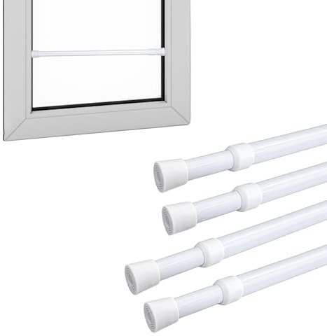 4 Pièces Barre de Sécurité pour Fenêtre,40-70cm Ajuster la Barre Grille Fenetre Securite Tringle Rideau Extensible,Window Security Bar pour Fenêtre à l'Épreuve des Enfants