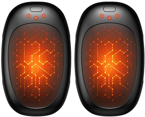 infray Handwärmer Wiederaufladbar, 2er-Pack Elektrischer Handwärmer Wiederverwendbarer USB-Taschenwärmer, 3-Stufige Wärmetaschenwärmer Tolle Geschenke für Männer und Frauen
