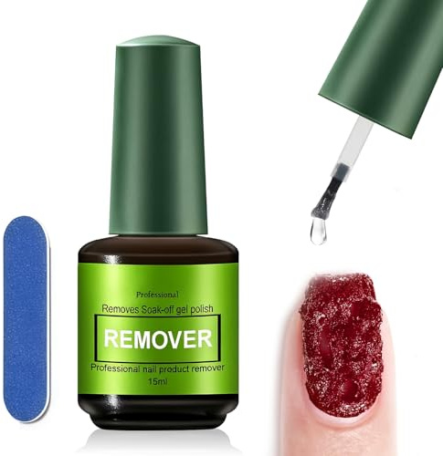 Solvente Unghie Gel 2 Pezzi, Rimuovi Smalto Semipermanente Rapido e Facile, Adatto per Unghie Acriliche e Naturali