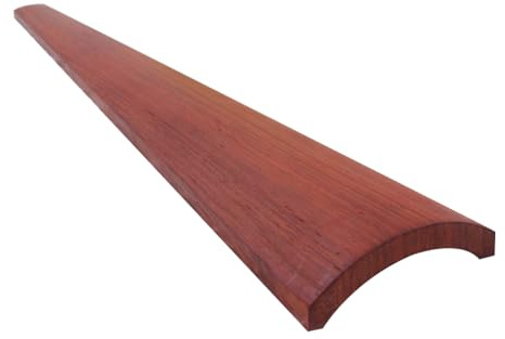 Conboxus 1 x 3/4 aufrechtes Kontrabass-Griffbrett aus Ebenholz/Palisander, runde Oberfläche, um Ihren Kontrabass herzustellen oder zu reparieren (rot)