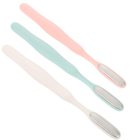 ABOOFAN Raspador de Pies de Acero Inoxidable 3 Piezas para Pedicura Exfoliante de Piedra Pómez y Removedor de Durezas para Cuidado Profesional