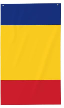 Bandera de Rumanía. Bandera decorativa para exteriores de 3 x 5 pies, pancarta vertical de poliéster
