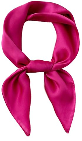 jerbro Damen Chiffon Seidentuch Schals Seidenschal Bandana Halstuch Kopftuch Geschenk Frauen Mädchen Halloween Karneval Kostüm Zubehör
