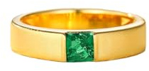 Ayoiow Ring Gold Damen 750 Solitär-Diamantring mit gebürstetem, mattem Design, quadratisch, Lab-Smaragd, 0,3 ct, Hochzeitsringe Echt Gold für Sie Größe 56 (17.8)| 18K Gelbgold für Vatertag