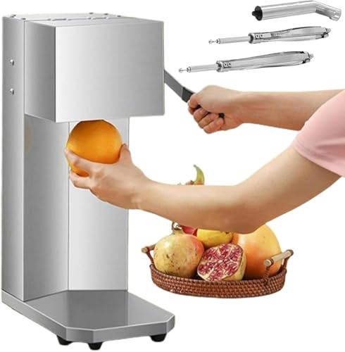 Exprimidor eléctrico comercial de naranja de acero inoxidable, exprimido sin esfuerzo y fácil limpieza para uso en tiendas, bares y restaurantes