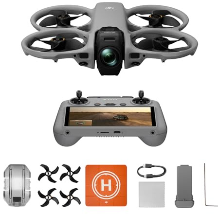 DJI Avata 360 (RC 2) mit Zubehör, 360°-Drohne mit 1-Zoll-8K-Imaging für FPV- und Luftaufnahmen, 360°-Kameradrohne mit Propellerschutz, Faltbarer Landeplatz (Avata 360 RC 2)