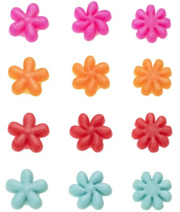 Lurch 210210 Glasmarkierer Silikon Pretty Flowers 12er Set