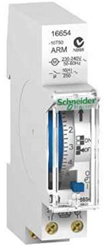 Schneider Electric 16654 Interrupteur horaire ih'clic journalier 24h 1 canal Blanc