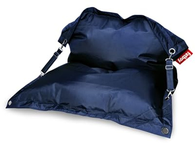 Fatboy Buggle-up Pouf XXL - Fauteuil Salon Modulable 1 ou 2 Places - Pouf Geant Facile à Nettoyer pour l'Intérieur et l'Extérieur - Fauteuil de Lecture en Polyester - 185 x 137 cm - Bleu Foncé