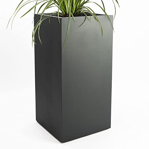 Pflanzwerk® Maceta Tower Antracita 70x33x33cm *Resistente a Las heladas* *Protección UV* *Calidad Europeo*
