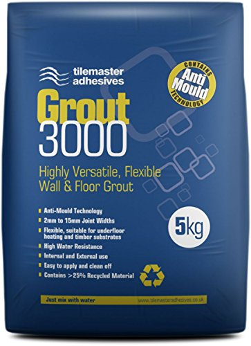 Tilemaster Adhesives Grout 3000 Pure White 5kg by Tilemaster Adhesives