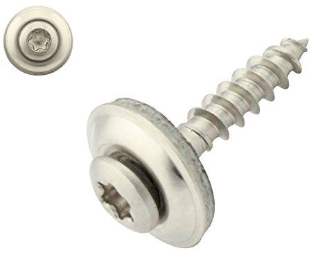 50 Stück Spenglerschrauben mit EPDM Dichtscheibe - 15 mm - Innensechsrund TX - 4,5x20 mm DIN7995 Edelstahl A2 V2A - SC-Normteile