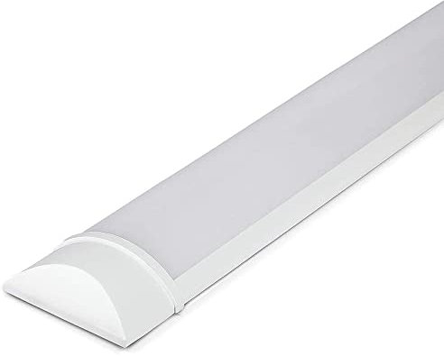 LEDBRITE LED Batten Lights 6500k Daylight, IP20 LED Fluorescent Strip Light Fitting for Ceiling of Home & Office, Workshop & Garage Lighting (5FT)