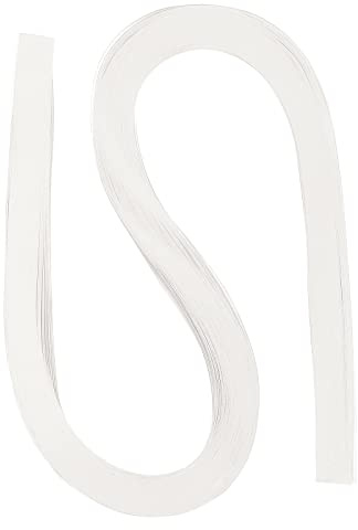 PATIKIL Quilling Strisce Carta 120pz 3/16(5mm) 54cm Origami Carta Quilling Striscia per Arte Fai-da-Te Mano Artigianato Natale Lattiginoso Bianco