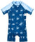 BONVERANO Traje baño bebé protección Solar UPF 50+ Cierre Cremallera (Azul Coco, 6-9 Meses)