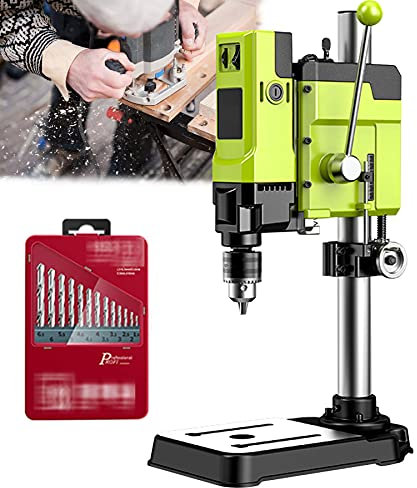 Bench Drill Press Pillar Drill Machine with Vise - Electric Benchtop Stand for Home DIY Tools, Workbench Repair Tool Holder