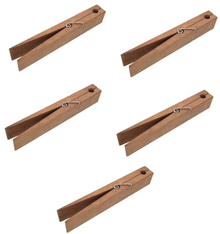 5 Pz Porta Asciugamani Da Bagno Molletta Gigante Da Bagno Mollette Da Bucato e Giganti Portasciugamani a e Per Pesanti a Antiscivolo Di Legno Garneck