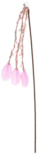 UTHCLO Simulated Branch Cat Teaser Wand with Bell Interactive Cat for Indoor Kittens Stress Relief Pet Plaything for Active Hunting and Jumping Fun