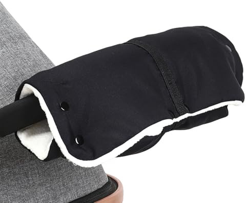 Manicotto scaldamani per passeggino, strato antigelo impermeabile, 46 x 23 cm, guanti universali per carrozzina, guanti da passeggino, interno in pile extra spesso per uscite invernali