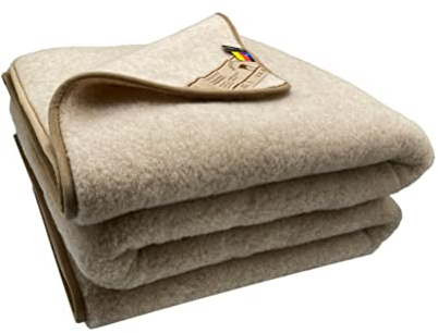 Wolldecke Lama Alpaca 20% Alpaca Wolle 80% Merino Wolle, Schurwolldecke (240x200)