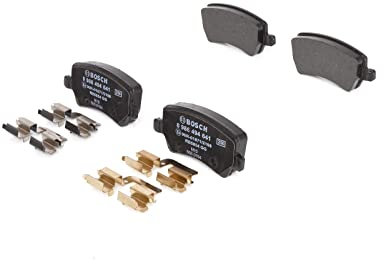 Bosch BP1120 - Plaquettes de Frein Arrière pour Voiture - Qualité Bosch - Réduction du Bruit et de la Poussière - Certifié ECE-R90 - Sans Cuivre - Jeu de 4 Plaquettes - Avec Accessoires