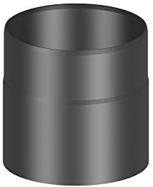 Ofenrohr/Kaminrohr/Rauchrohr mit 150 mm Länge und 180mm Innendurchmesser, schwarz