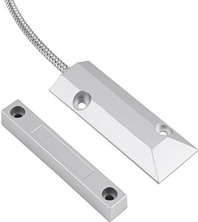 Fdit Detector Detector de, Contacto Magnetico Puerta Garaje Puerta con Cable de Contacto magnético para Alarma de Seguridad en el Garaje de la casa