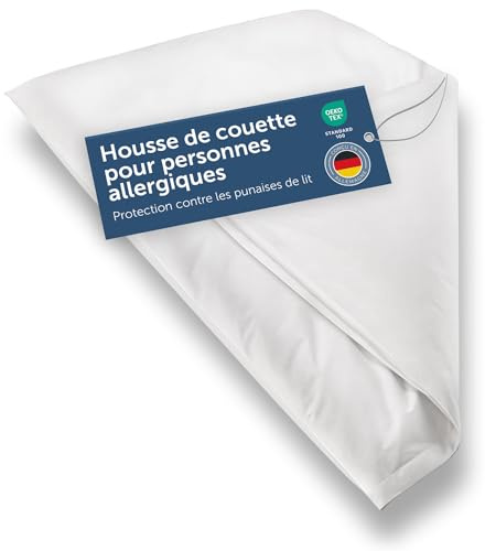 Blumtal® Milbenbezug Decke 155x220cm 1er Set - Oeko-TEX zertifizierte Allergiker Bettwäsche 155x220cm - Milbenbezug für Decken