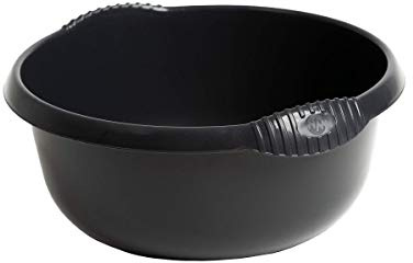 Galleries Plastic Colorful Washing Up Bowl Round Shape 28,32,36 cm Plastic Bowls Kitchen Basin Sink (Darkish Grey, 28 CM)