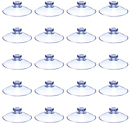 LEBQ Kleine klare Kunststoff-Saugnäpfe ohne Haken-20 mm-20 Packungen