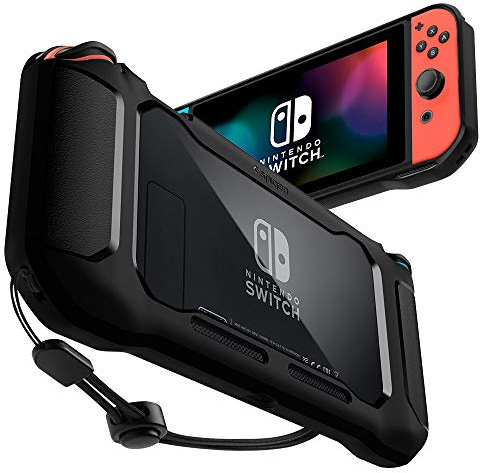 Spigen Rugged Armor Coque Compatible avec Nintendo Switch (2017) - Noir Mat