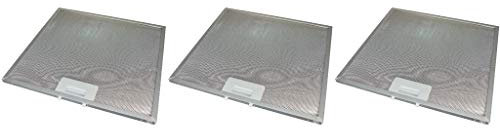 Ufixt 3 x Cooker Hood Metal Mesh Grease Filter for Kitchen Extractor Fan Vent 330mm x 320mm