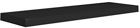 vidaXL Svävande vägghylla svart 80x23,5x3,8 cm MDF