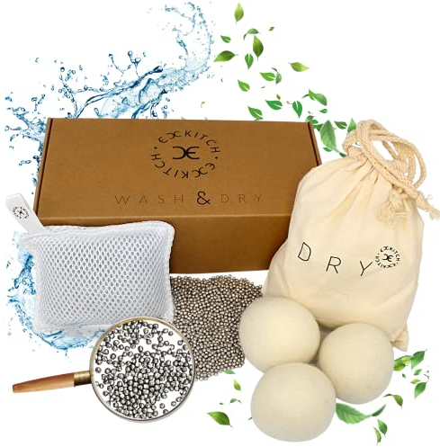 EXKITCH® 2-in-1 Ecologico – Alternativa al Detersivo + Sapone Smacchiante Artigianale – 350 Lavaggi Riutilizzabili – Zero Rifiuti, Ipoallergenico, Per Neonati e Pelli Sensibili – NUOVA VERSIONE