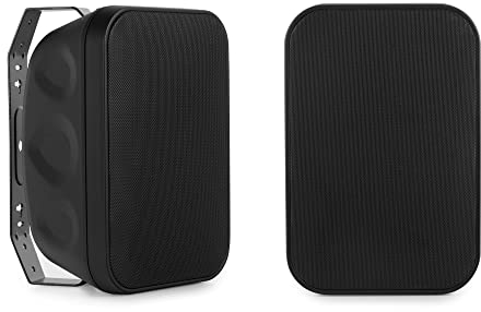 McGrey OLS-5251BK utomhushögtalare 2 x set – tvåvägs system – IP56 – för restaurang, ölträdgård, terrass och trädgård – 15,25 cm woofer och 1 tum diskant – 50 watt – 8 ohm och 70/100 V drift – svart
