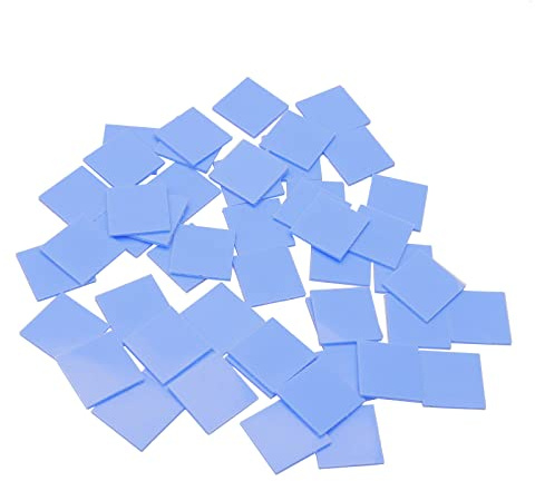 Ellbest 50Pcs Thermal Pad 15x15x1mm, Highly Efficient Thermal Conductivity 6.0 W/mK, Non Conductive Heat Resistance Silicone Pads for Laptop Heatsink CPU GPU SSD IC LED Cooler
