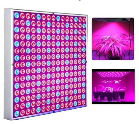 Jopassy Lámpara de cultivo LED, 45W Lámpara de Plantas de espectro completo con luz roja y azul, Lámpara de Crecimiento para plantas de interior/invernadero/hidropónica/flores