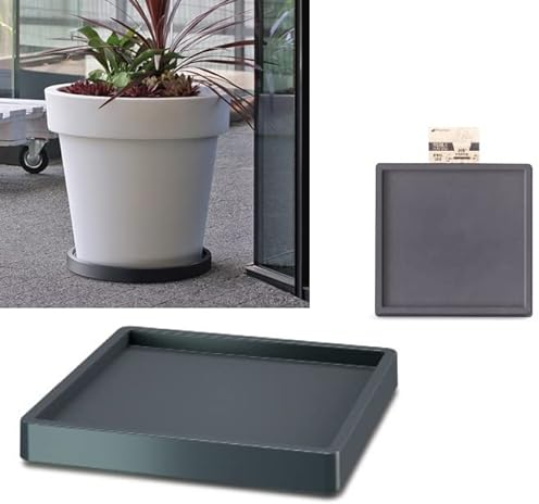 rg-vertrieb Blumenuntersetzer Untersetzer Pflanzenuntersetzer Pflanzenroller Rolluntersetzer mit Rand für Blumenkübel Blumentopf (Quadrat 450, Terrakotta)