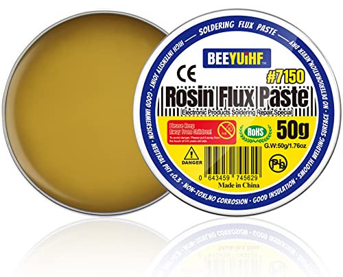 BEEYUIHF Colophane Pâte de Flux de Soudure, Sans Plomb Pâte à Souder, No-clean Colophane flux pour soudage (1.76oz/50g)