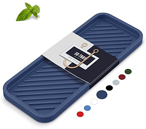 EG-SIPRO Silicone Sponge Holder, Kitchen Sink Organizer Tray, Sponge Caddy for Bathroom Counter, Dish Soap Holder, Scouring Pad Holder
