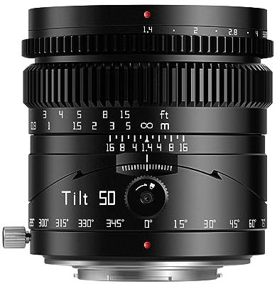 TTArtisan 50mm F1.4 Tilt Camera Lens Full Frame Large Aperture Manual Lens Miniature Landscape Lilliput Shooting for M43 Mount